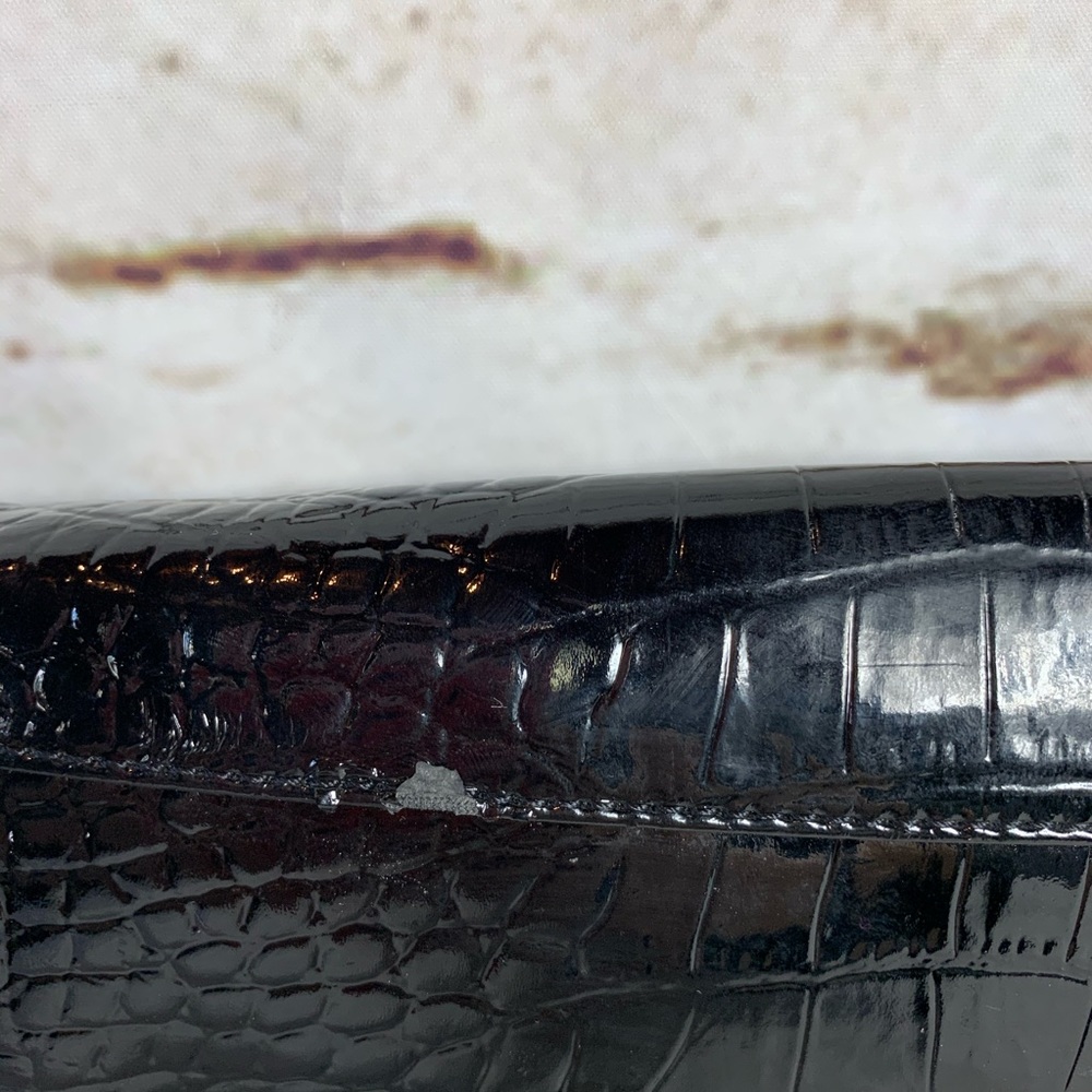 Loft Black Python Print Clutch/Wristlet - image 6